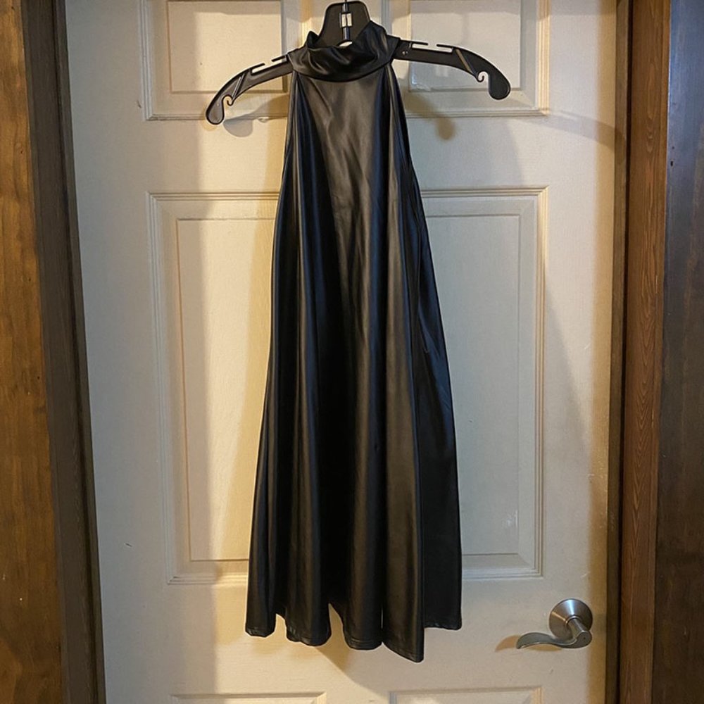 Zara Faux Leather Mini Dress